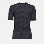 Camisetas T-shirt FF Fendi Gris Femme