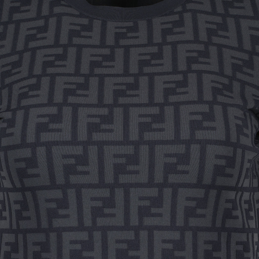 Camisetas T-shirt FF Fendi Gris Femme