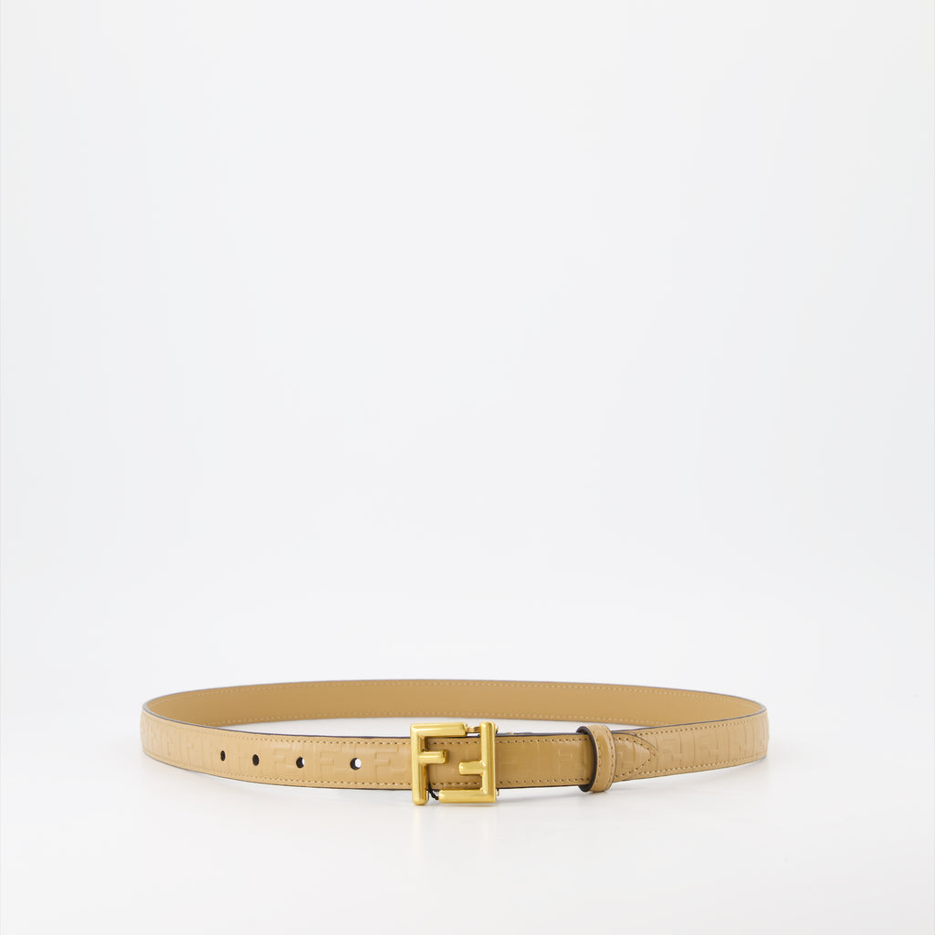Cintos Ceinture FF Fendi Bege Femme