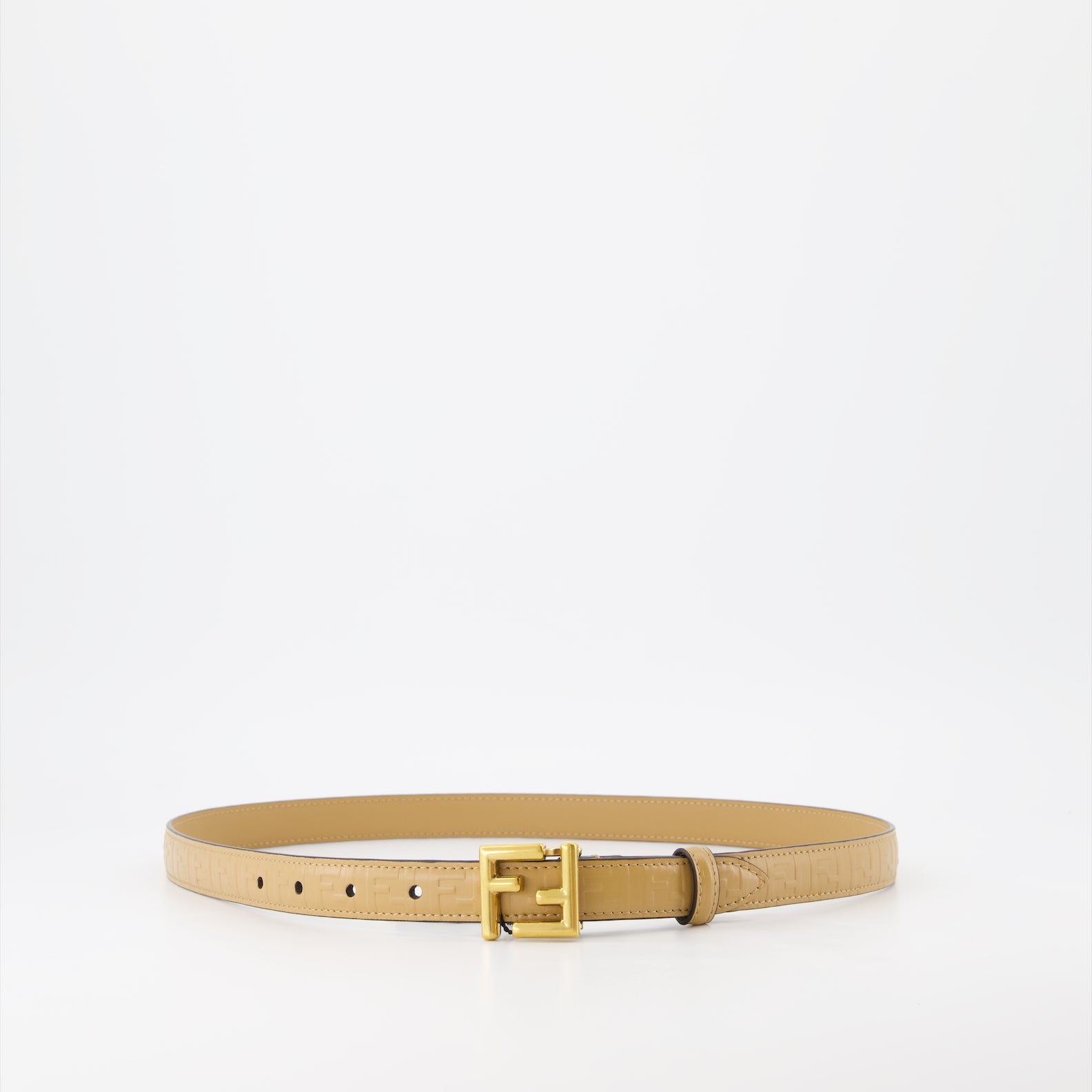 Cintos Ceinture FF Fendi Bege Femme