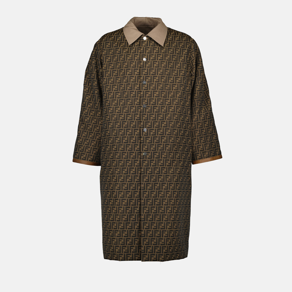 Abrigos Parka Reversible Fendi Beige Homme