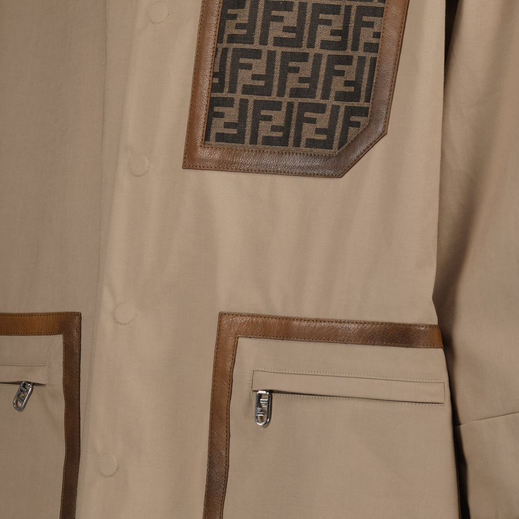 Abrigos Parka Reversible Fendi Beige Homme