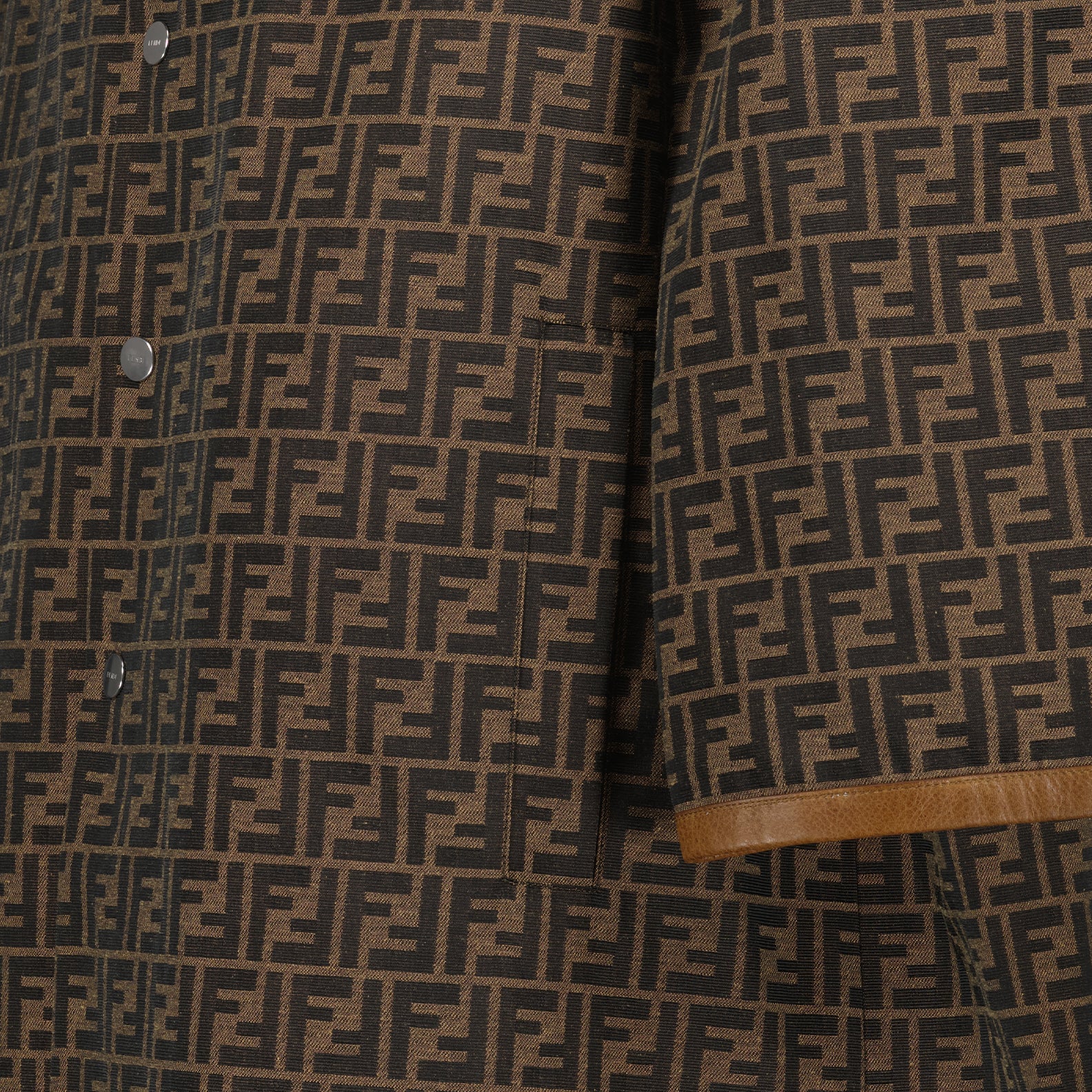 Coats Reversible Parka Fendi Beige Man