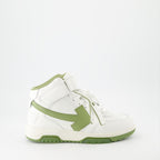 Sneaker Baskets Out Of Office montantes Off-White Verde Homme