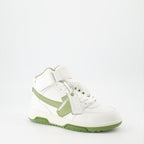 Sneaker Baskets Out Of Office montantes Off-White Verde Homme