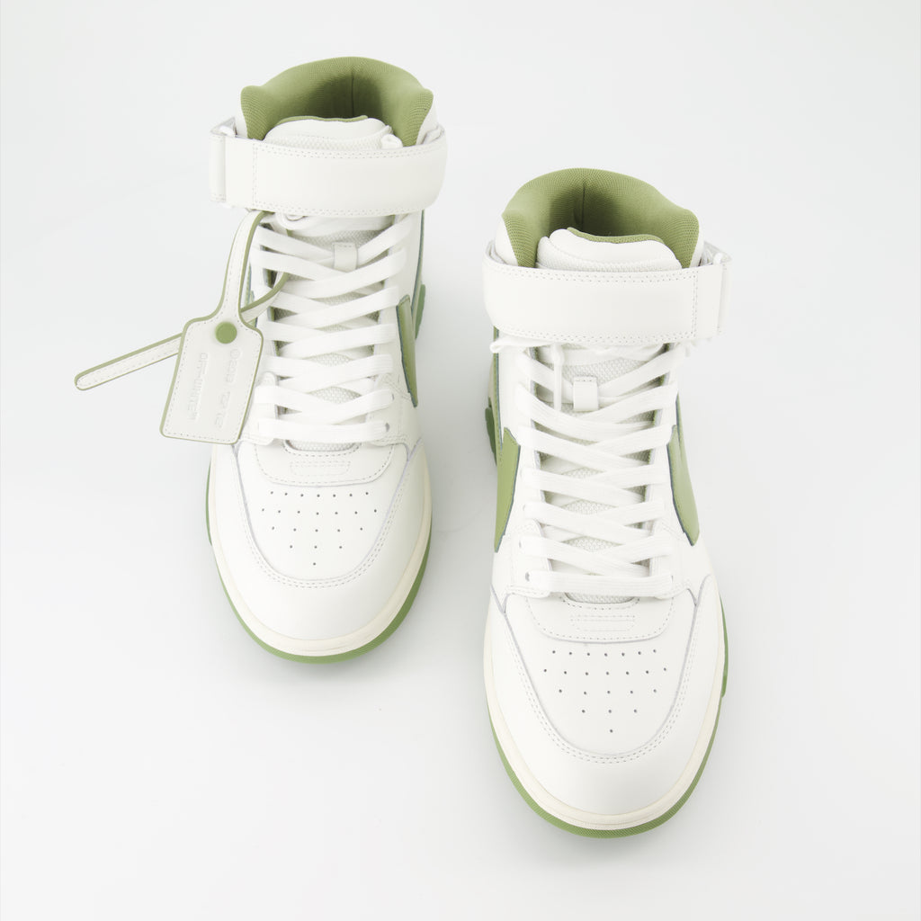Sneaker Baskets Out Of Office montantes Off-White Verde Homme