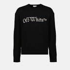 Malhas Pull Big Bookish Off-White Preto Homme