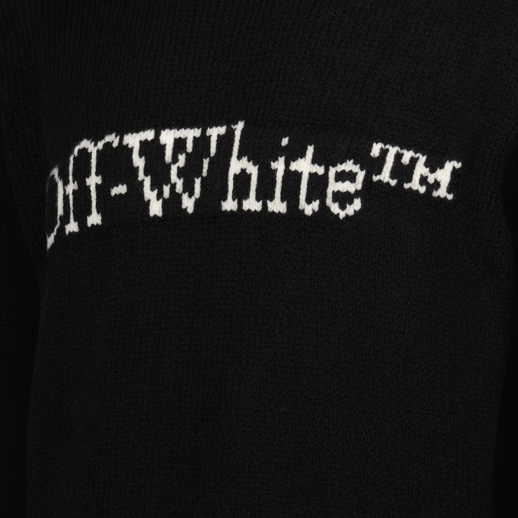 Malhas Pull Big Bookish Off-White Preto Homme