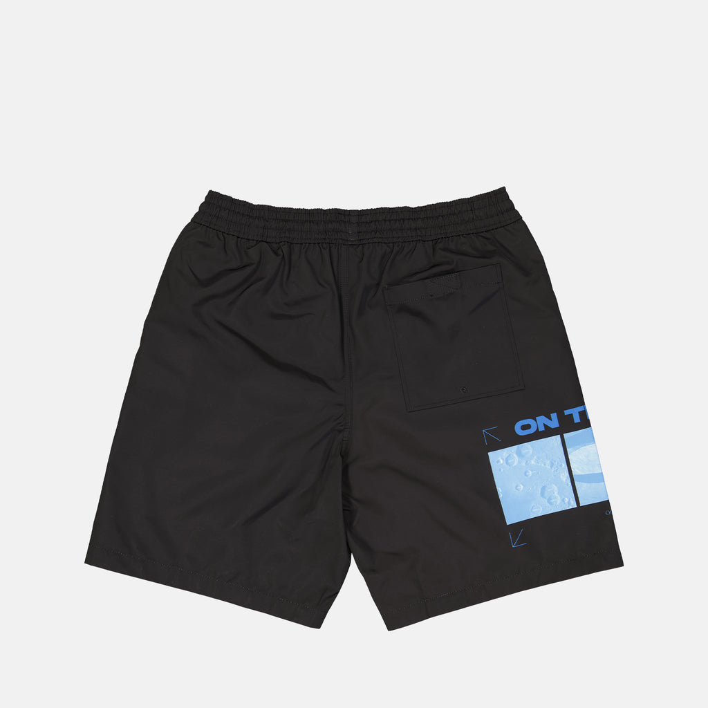 ビーチウェア オンザゴームーンスイムショーツ Off-White 黒 男