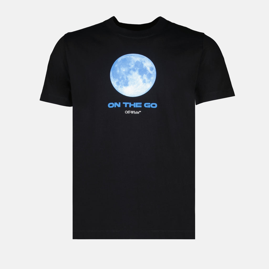 T-shirt T-shirt On the go Moon Off-White Nero Homme