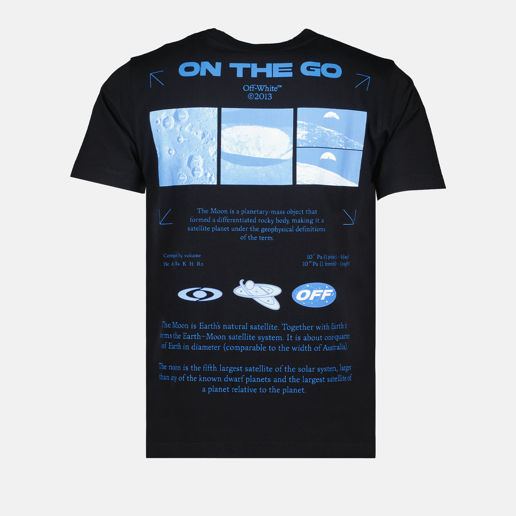 T-shirt T-shirt On the go Moon Off-White Nero Homme