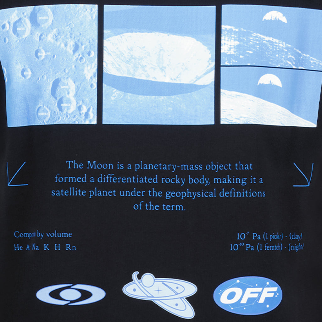 T-shirt T-shirt On the go Moon Off-White Nero Homme