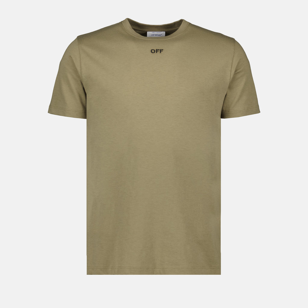 Tシャツ オフステッチTシャツ Off-White ベージュ 男