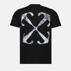 Camisetas T-shirt Scratch Arrow Off-White Negro Homme