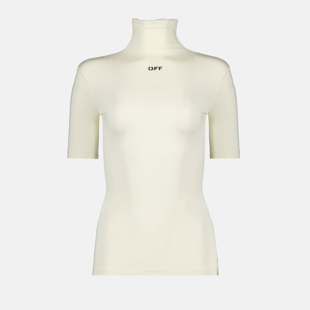 Camisetas Col roulé Off Stamp Off-White Branco Femme