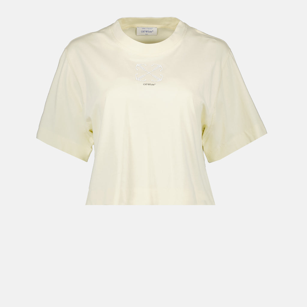 T-shirts T-shirt Arrow pearls Off-White Beige Femme