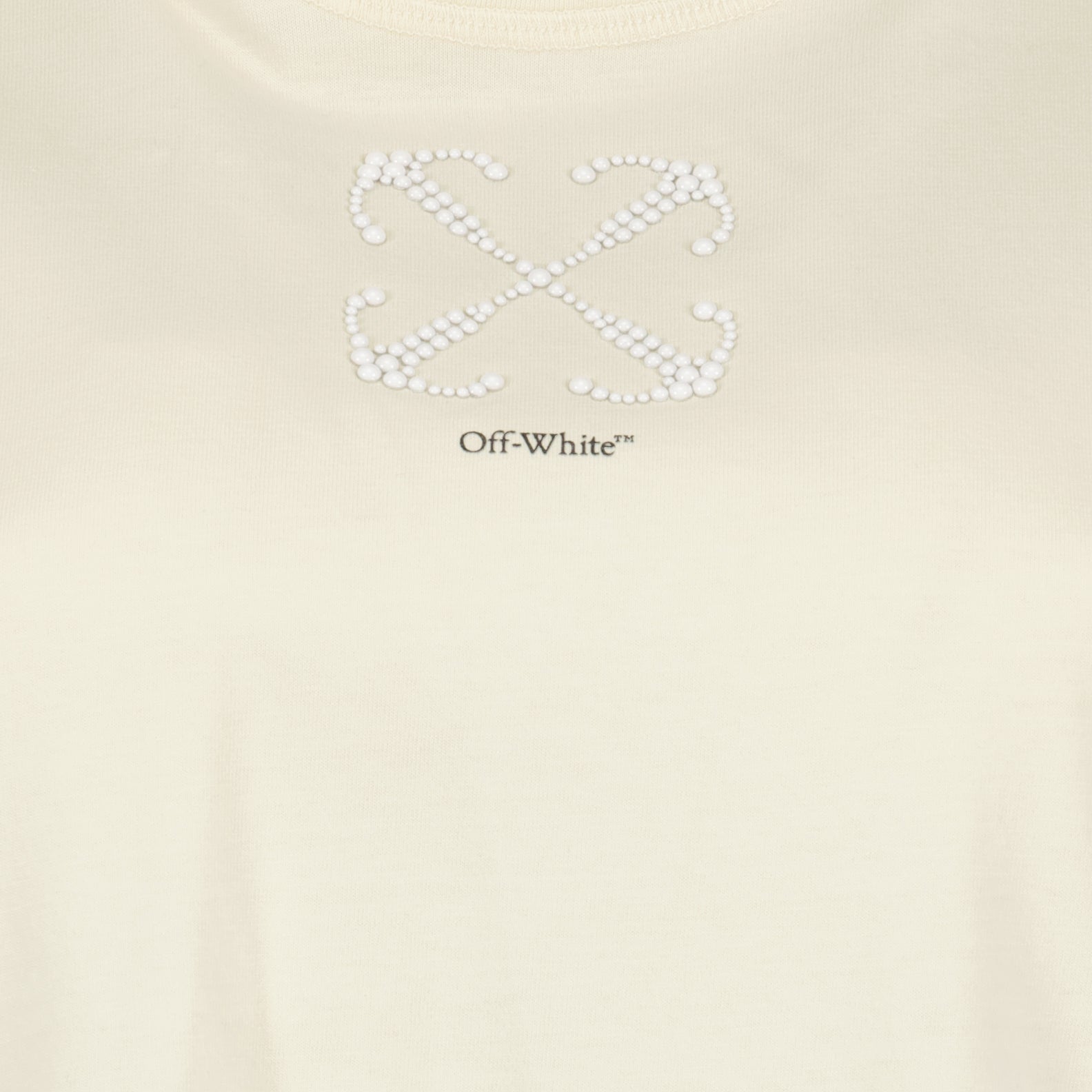 T-shirts T-shirt Arrow pearls Off-White Beige Femme