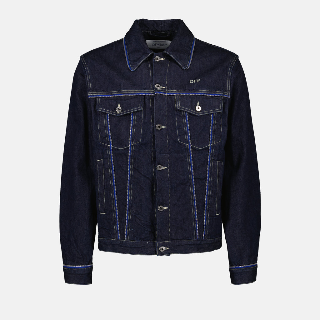 Jaquetas Veste en jean Off Off-White Azul escuro Homme