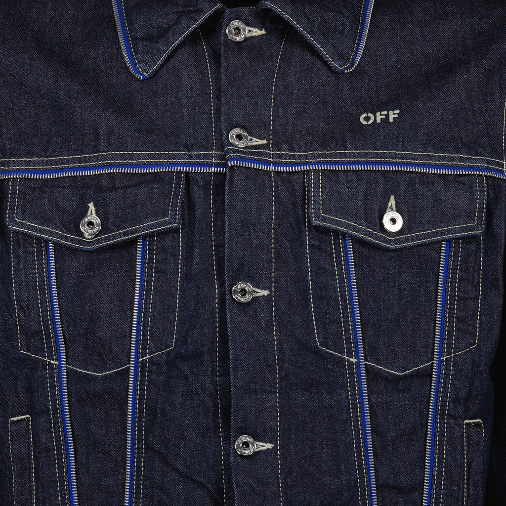 Jaquetas Veste en jean Off Off-White Azul escuro Homme