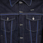 Jaquetas Veste en jean Off Off-White Azul escuro Homme