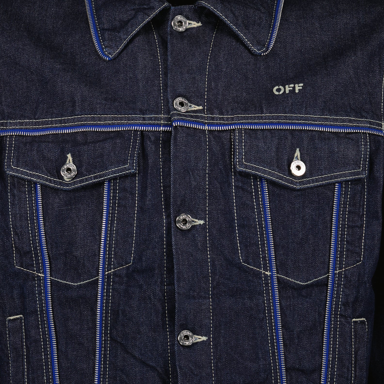 Jaquetas Veste en jean Off Off-White Azul escuro Homme
