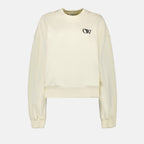 Sudaderas Sweatshirt Flock OW Off-White Beige Femme