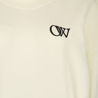Sudaderas Sweatshirt Flock OW Off-White Beige Femme