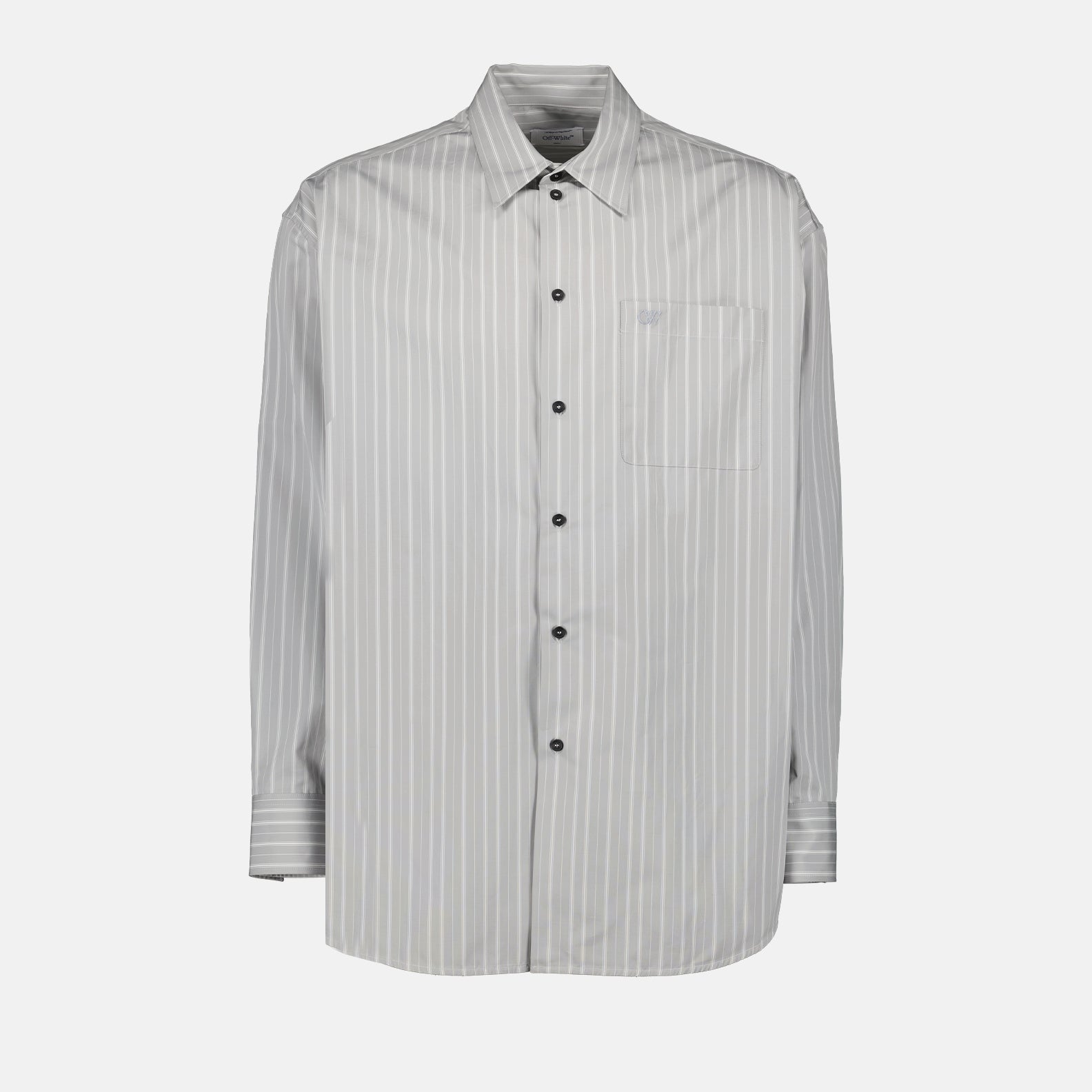 Chemises Chemise OW rayée Off-White Gris Homme