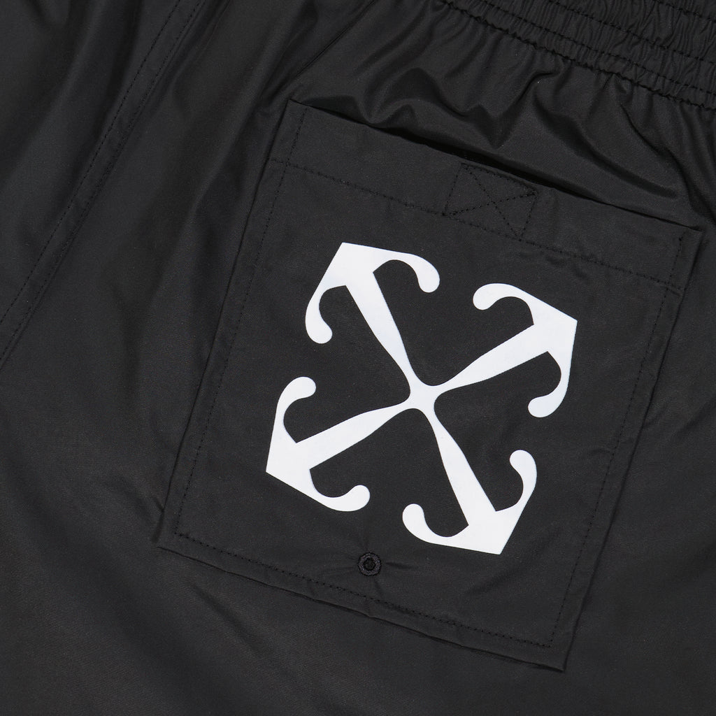 ビーチウェア アローサーファースイムショーツ Off-White 黒 男