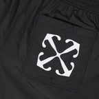 ビーチウェア アローサーファースイムショーツ Off-White 黒 男