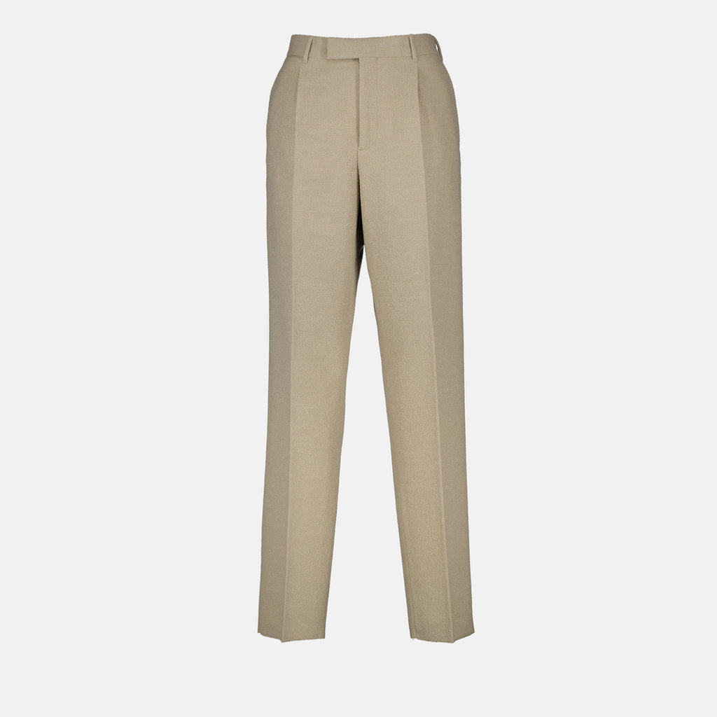 Hosen Woll-Hosen mit Falten Dior Beige Homme