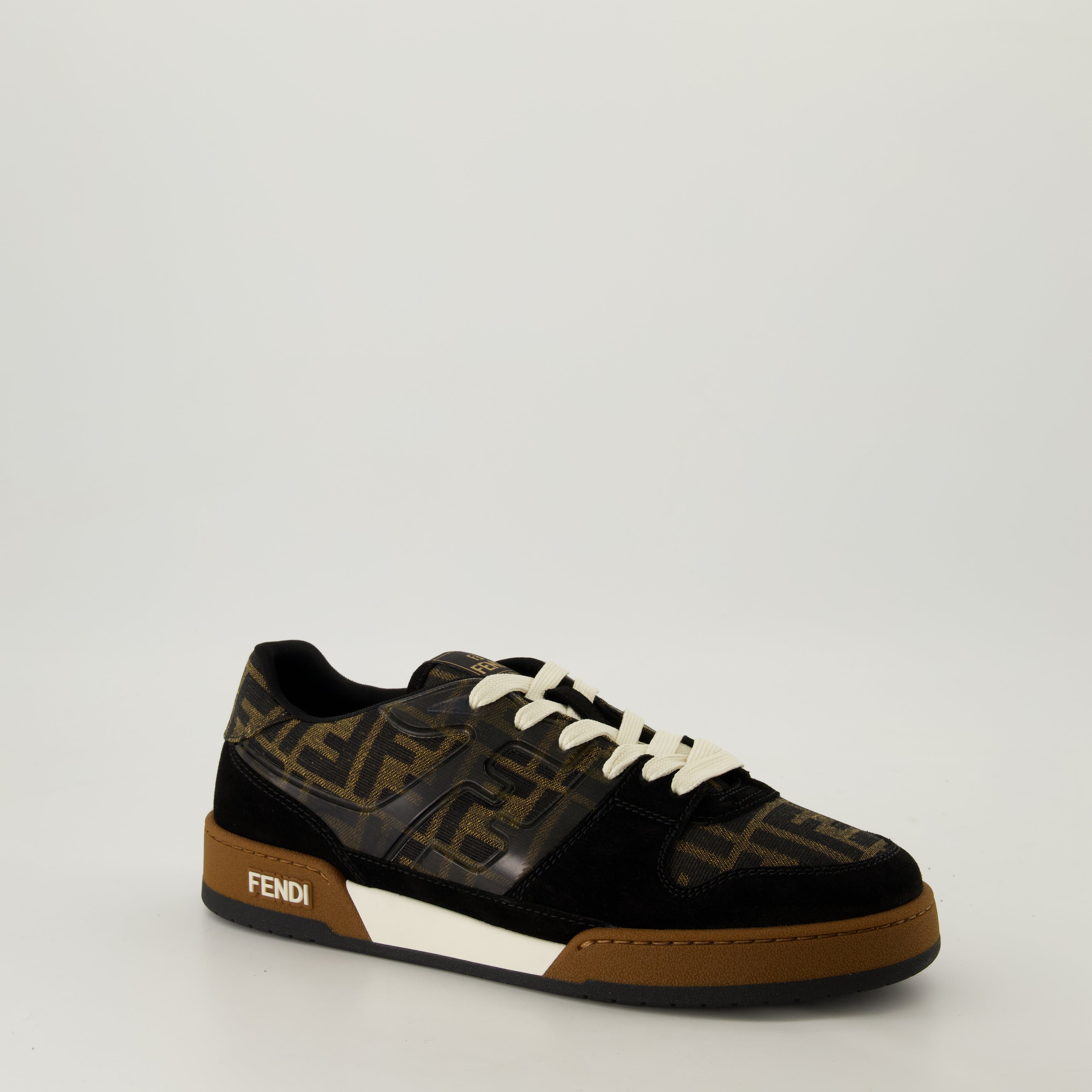 Baskets Baskets Fendi Match FF Fendi Marron Homme
