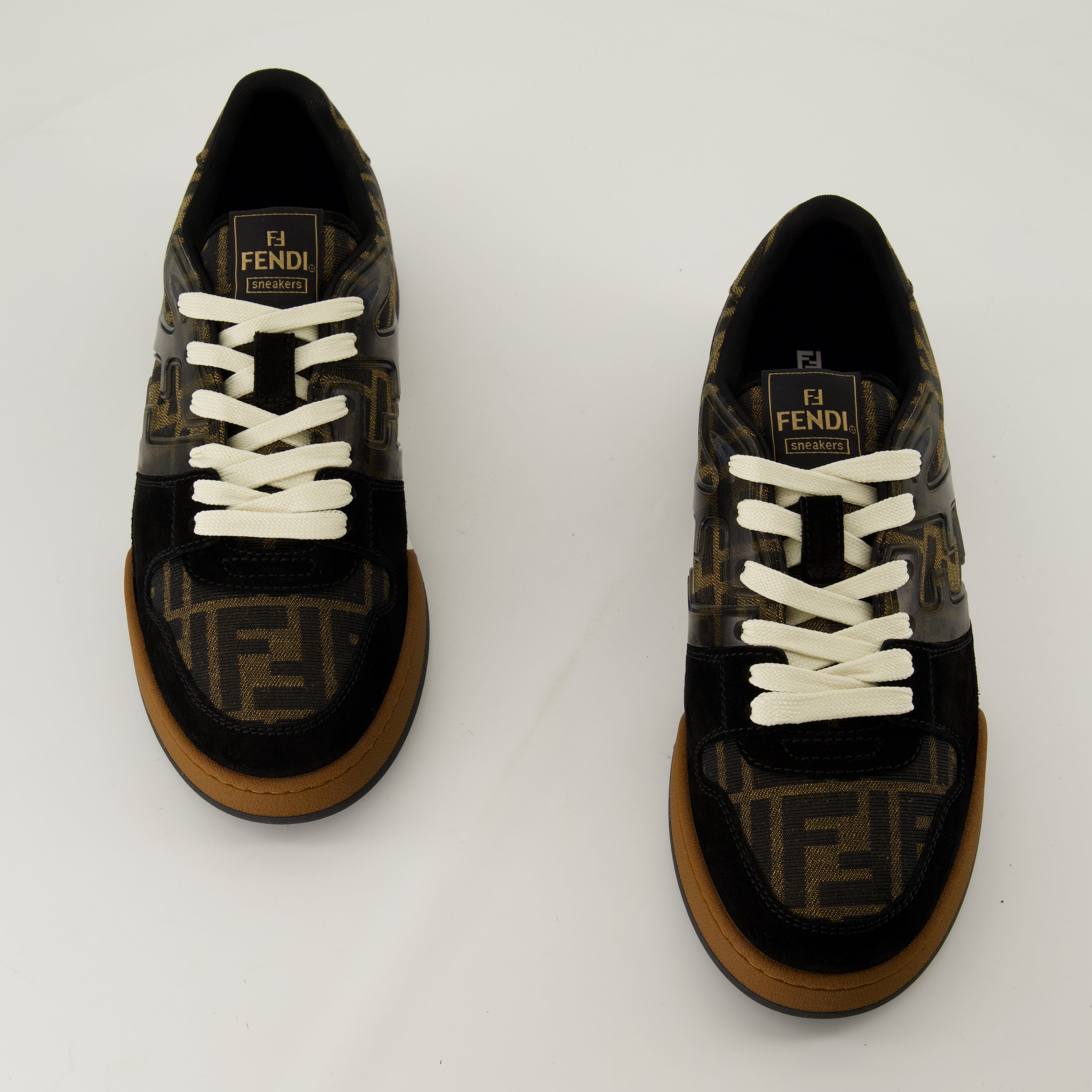 Baskets Baskets Fendi Match FF Fendi Marron Homme