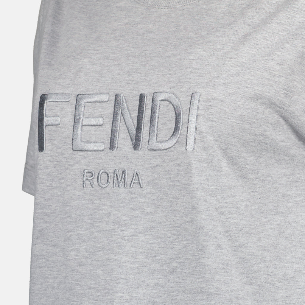 T-Shirts Fendi Roma T-Shirt Fendi Grau Femme
