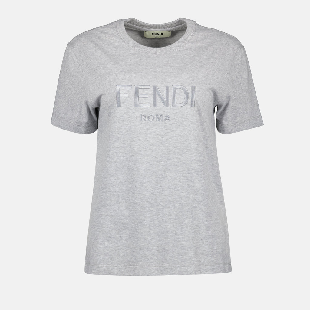 T-Shirts Fendi Roma T-Shirt Fendi Grau Femme