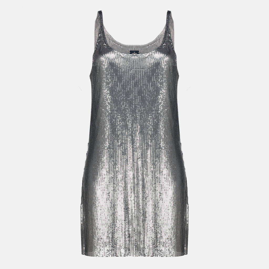 Vestidos Vestido de Malha Metálica Rabanne Prata Femme