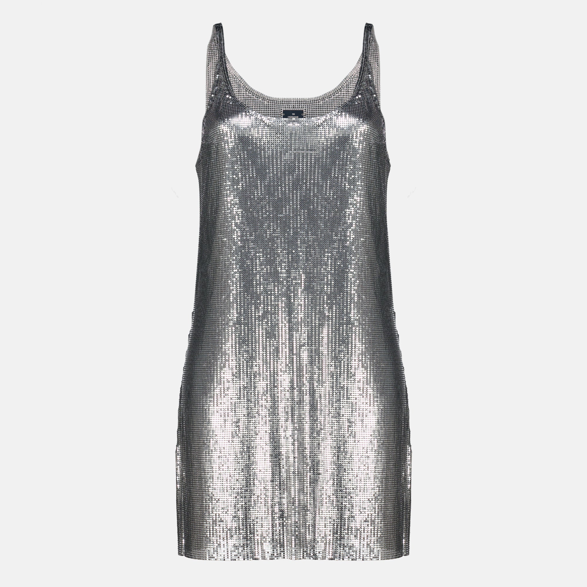 Vestidos Vestido de Malha Metálica Rabanne Prata Femme