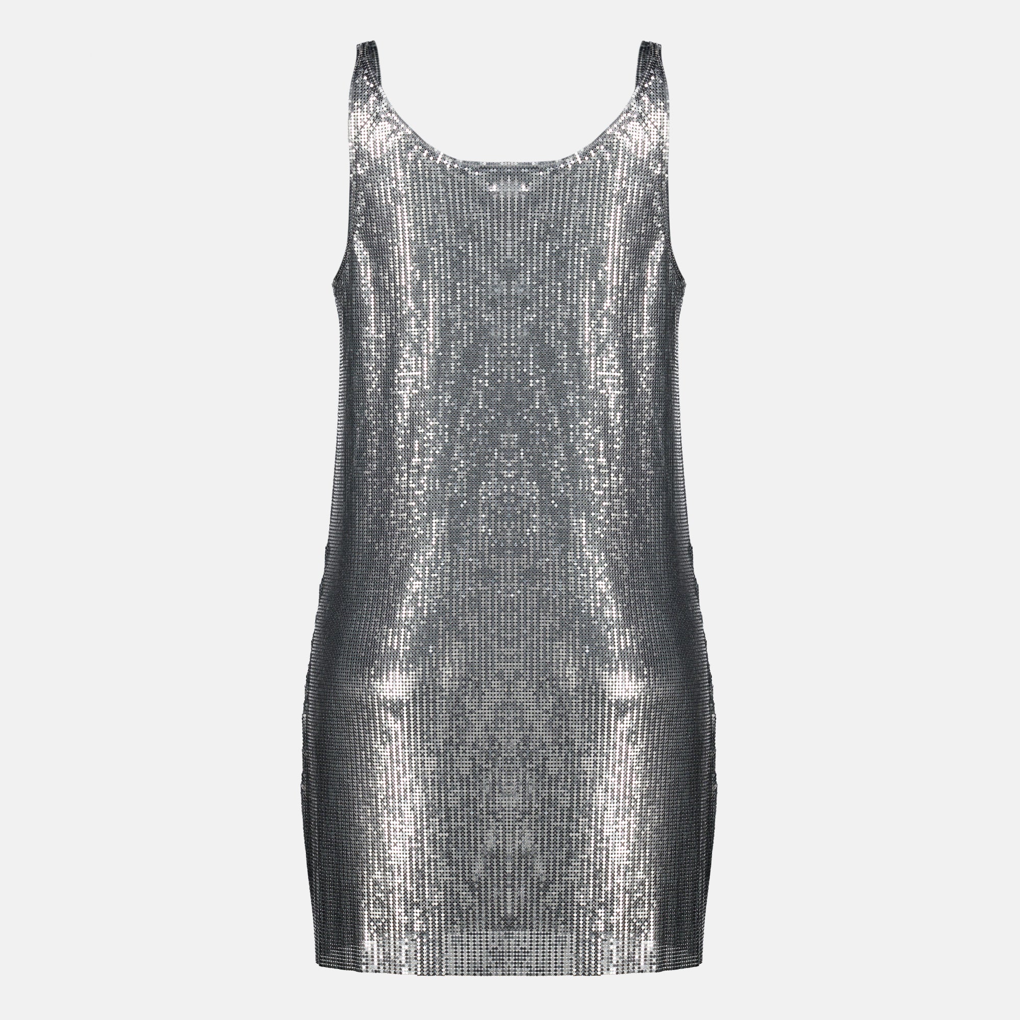 Vestidos Vestido de Malha Metálica Rabanne Prata Femme
