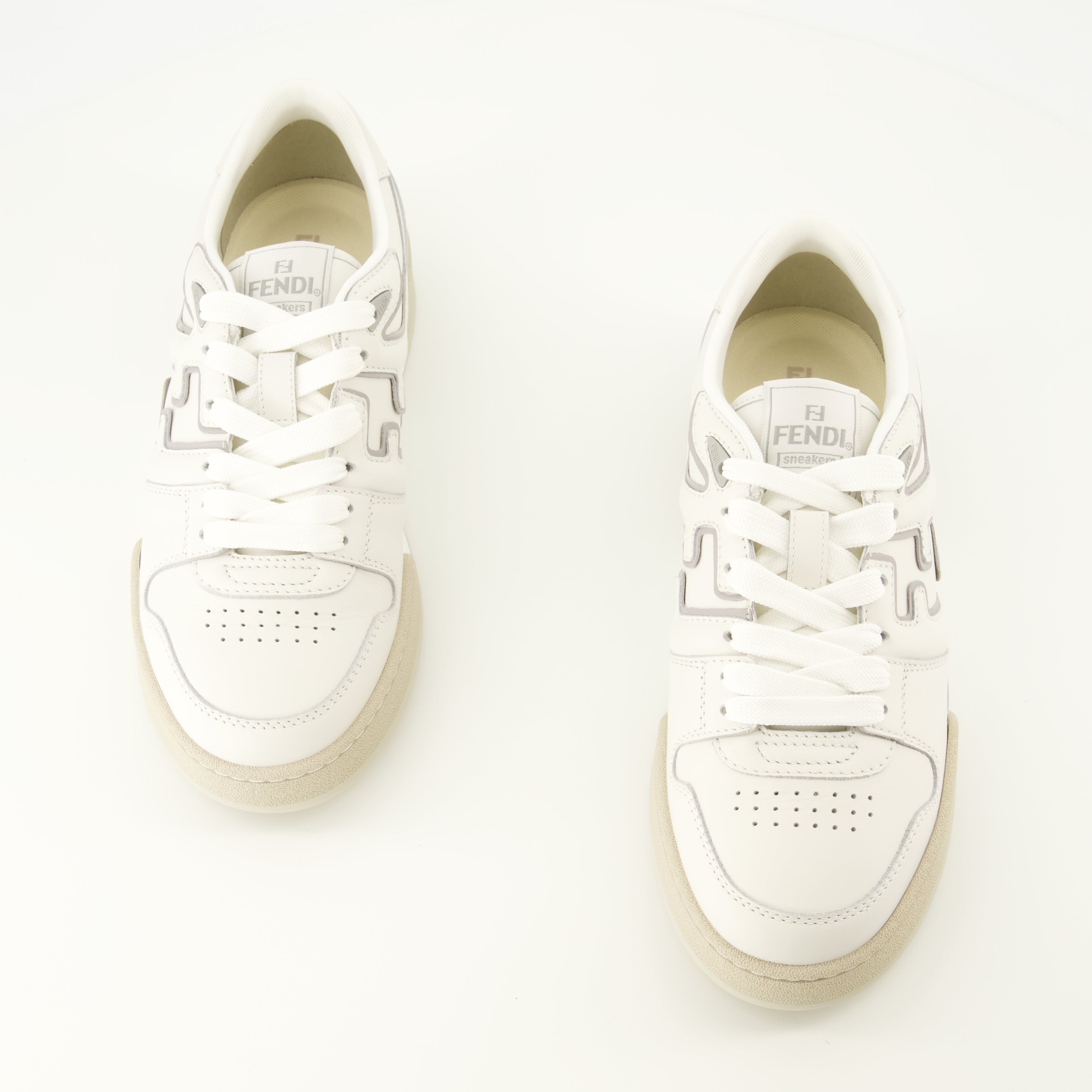 Baskets Fendi Match Beige Sneakers Fendi Beige Homme