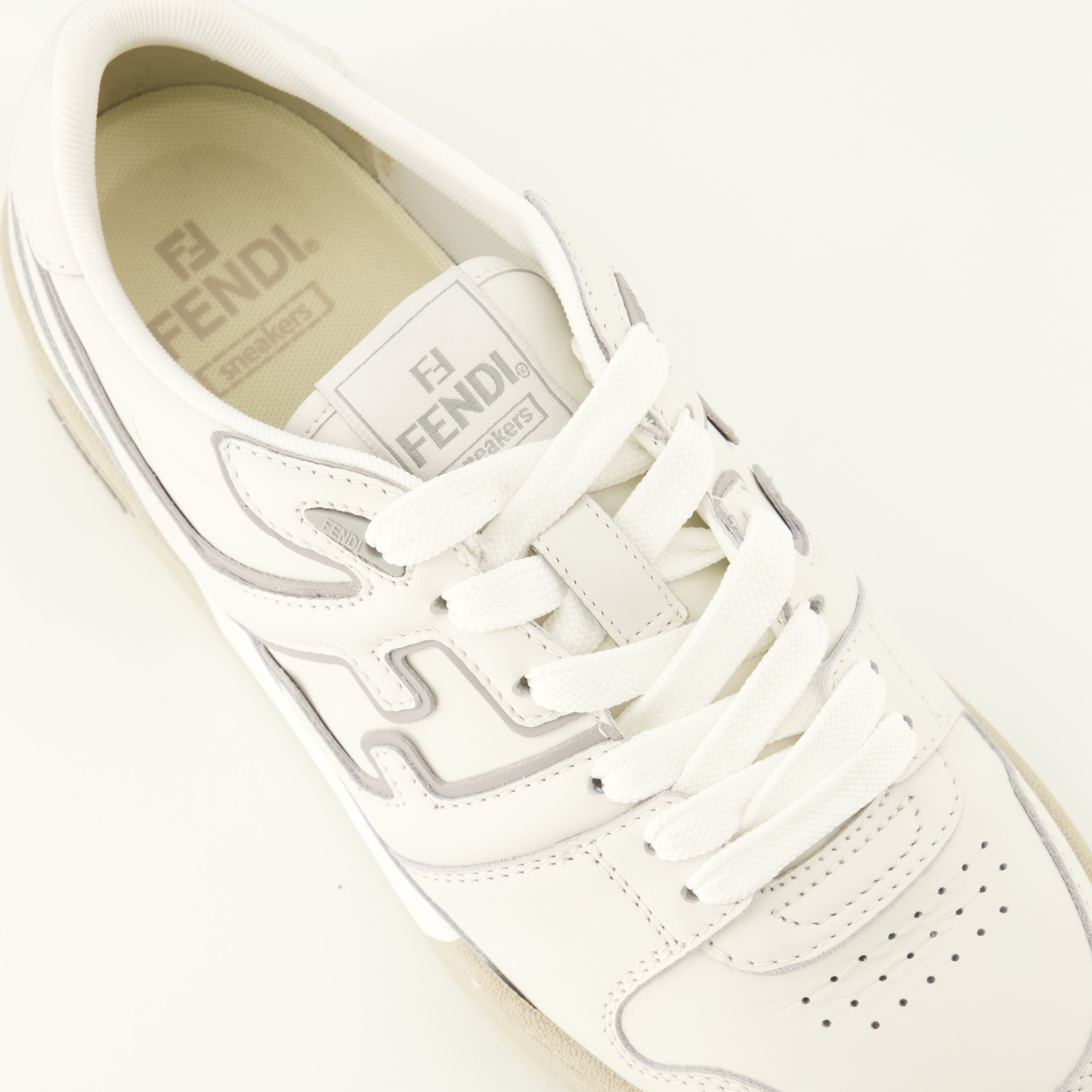 Baskets Fendi Match Beige Sneakers Fendi Beige Homme