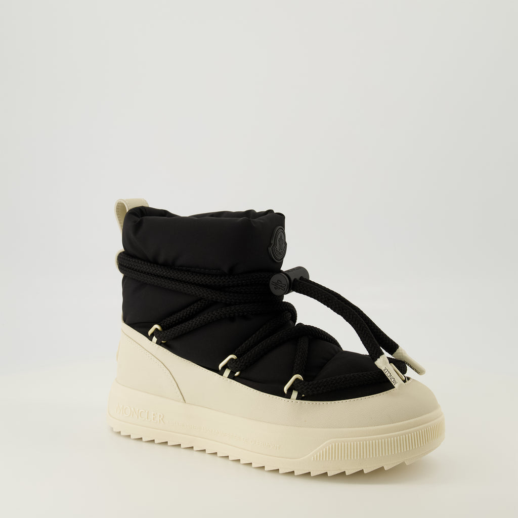 Image of the Moncler Altive Mid Snow Boots for Men - Autumn-Winter 2025 Season - Three-Quarters Back Right View