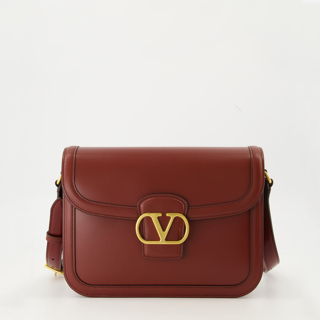 Sacs bandoulière VLogo Burgunder Lederhandtasche Valentino Garavani Bordeaux Femme