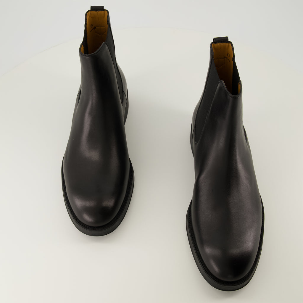 Image de l'article Bottines en cuir de la marque Tod's pour Homme - Saison Automne-Hiver 2025 - Vue de dessus paire de chaussure