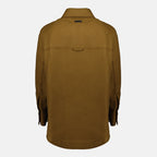 Immagine dell'articolo giacca camicia in lana marrone del marchio Ami PARIS per Unisex - Stagione Autunno-Inverno 2025 - Vista Posteriore