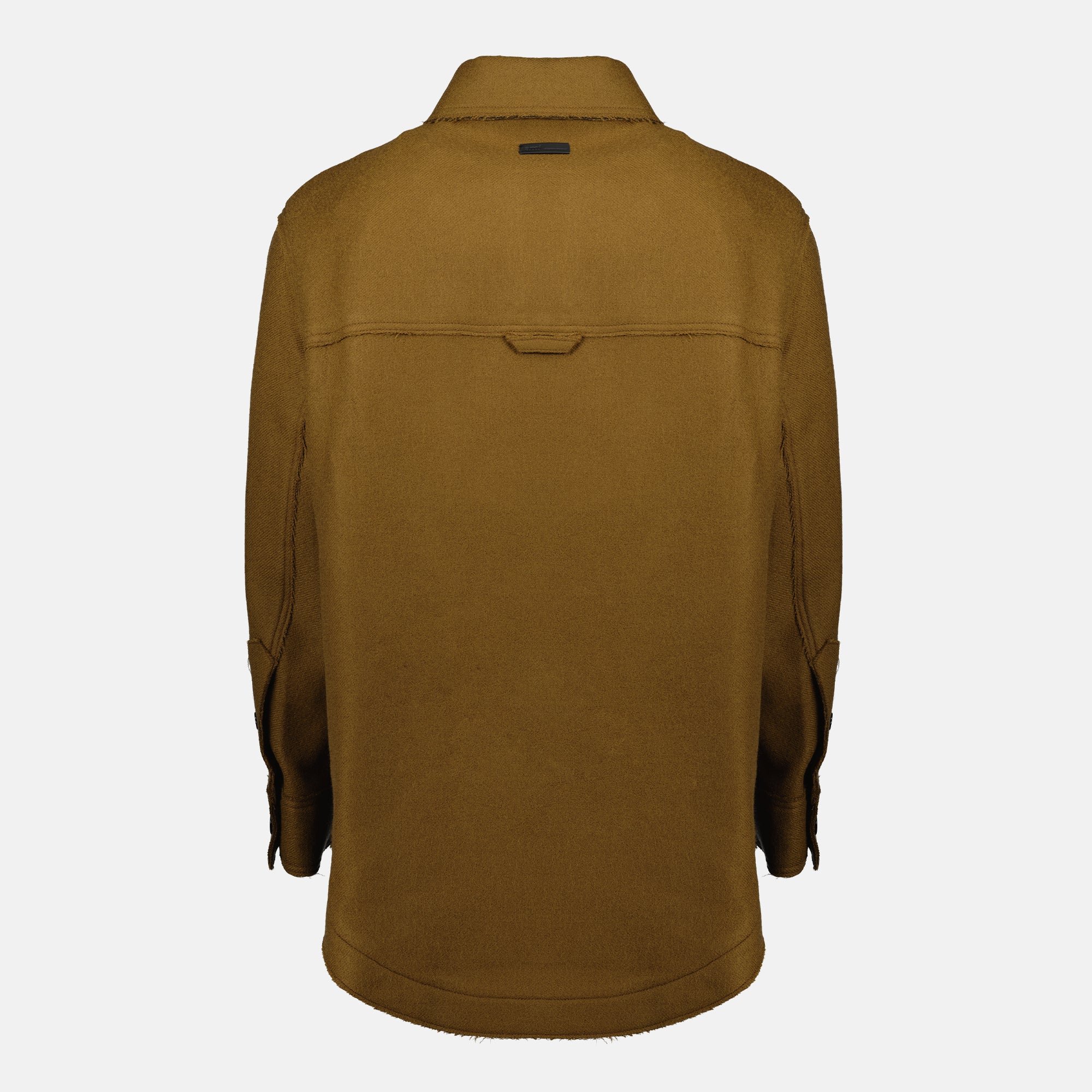 Immagine dell'articolo giacca camicia in lana marrone del marchio Ami PARIS per Unisex - Stagione Autunno-Inverno 2025 - Vista Posteriore