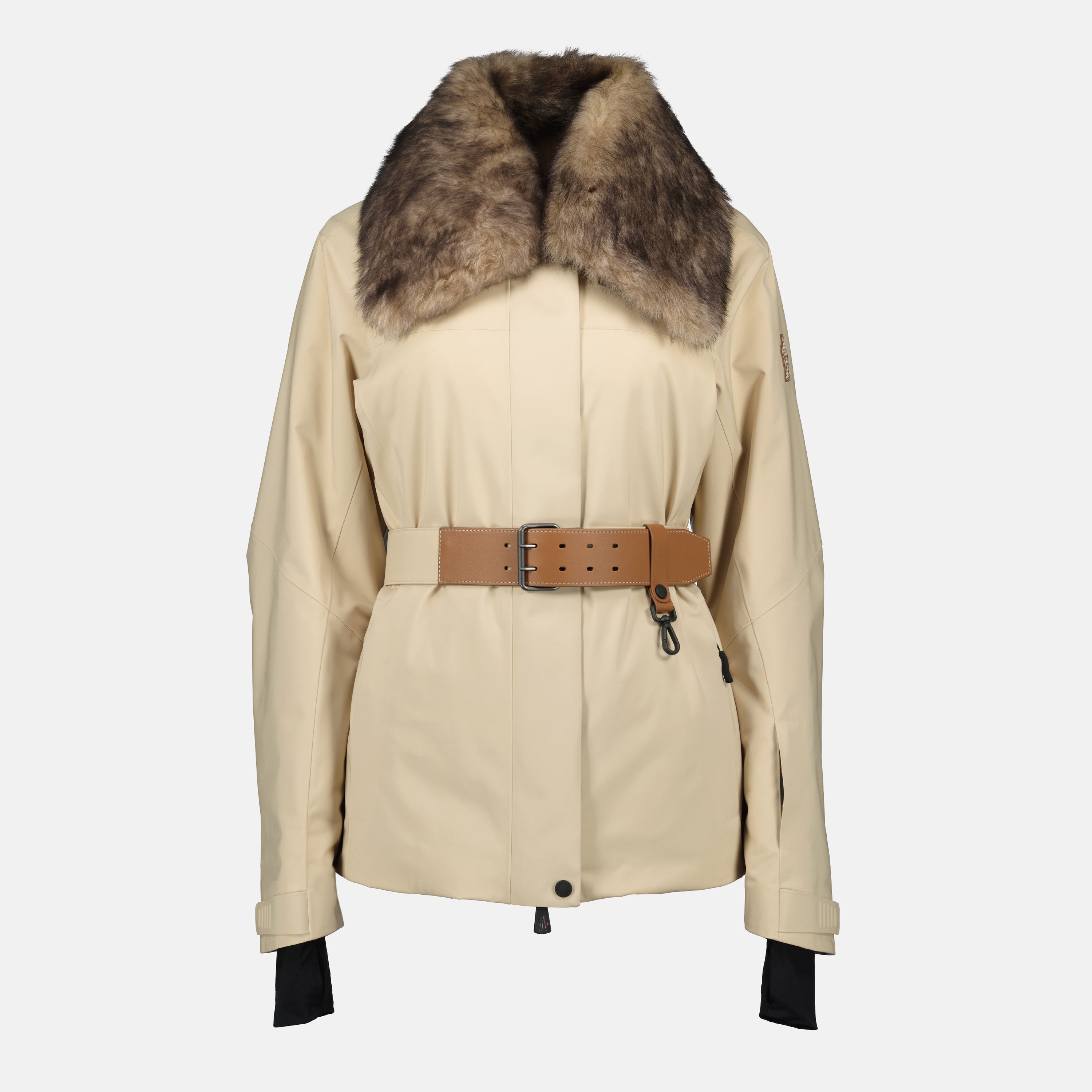 Manteaux 비젤스 스키 재킷 Moncler Grenoble Beige Femme