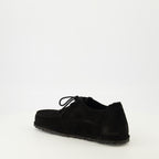Immagine dei mocassini Utti Lace neri del marchio Birkenstock per uomo - Stagione Autunno-Inverno 2025 - Vista tre quarti posteriore destra