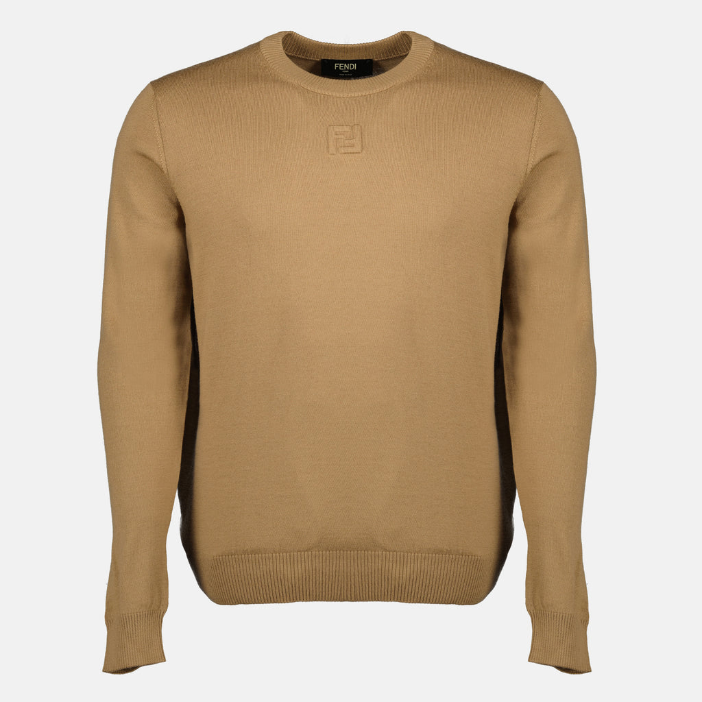 Maille Pull de Lã Castanho Fendi Marron Homme