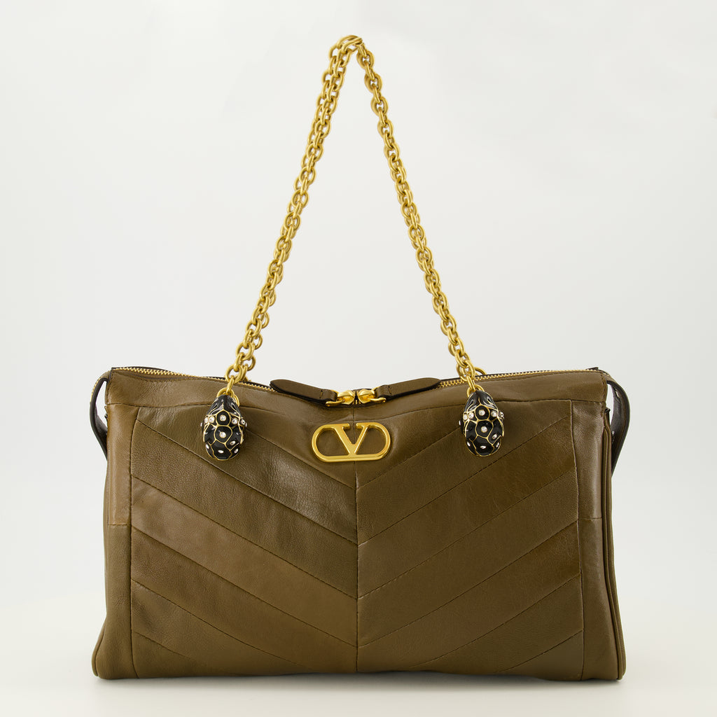 Bild der Panthea Nappaleder Tasche von Valentino Garavani für Damen - Herbst-Winter 2025 - Vorderansicht