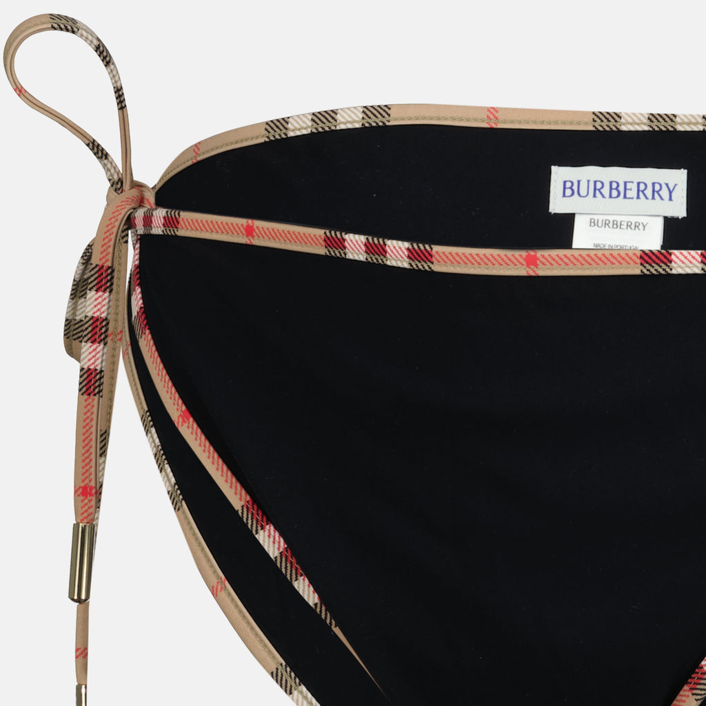 Image de l'article Bikini noir à carreaux Check de la marque Burberry pour Femme - Saison Printemps-Été 2026 - Vue détaillée_2